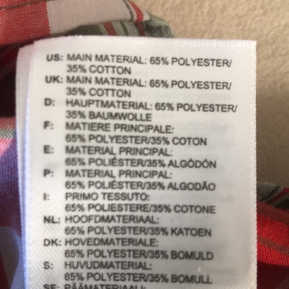 Adidas | Men's red checkered short sleeve shirt - Picture 5 of 8